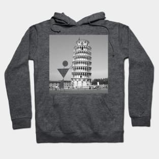 Warli man at the Leaning Tower of Pisa Hoodie